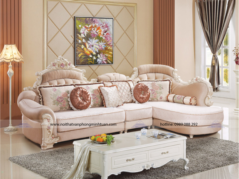 Bộ Ghế Sofa Vải Tân Cổ Điển SF51